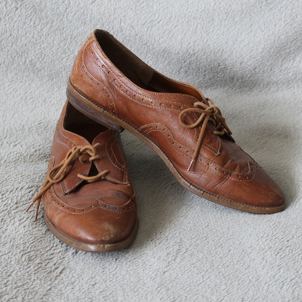 Vintage | Leather Oxfords Saddle Shoes